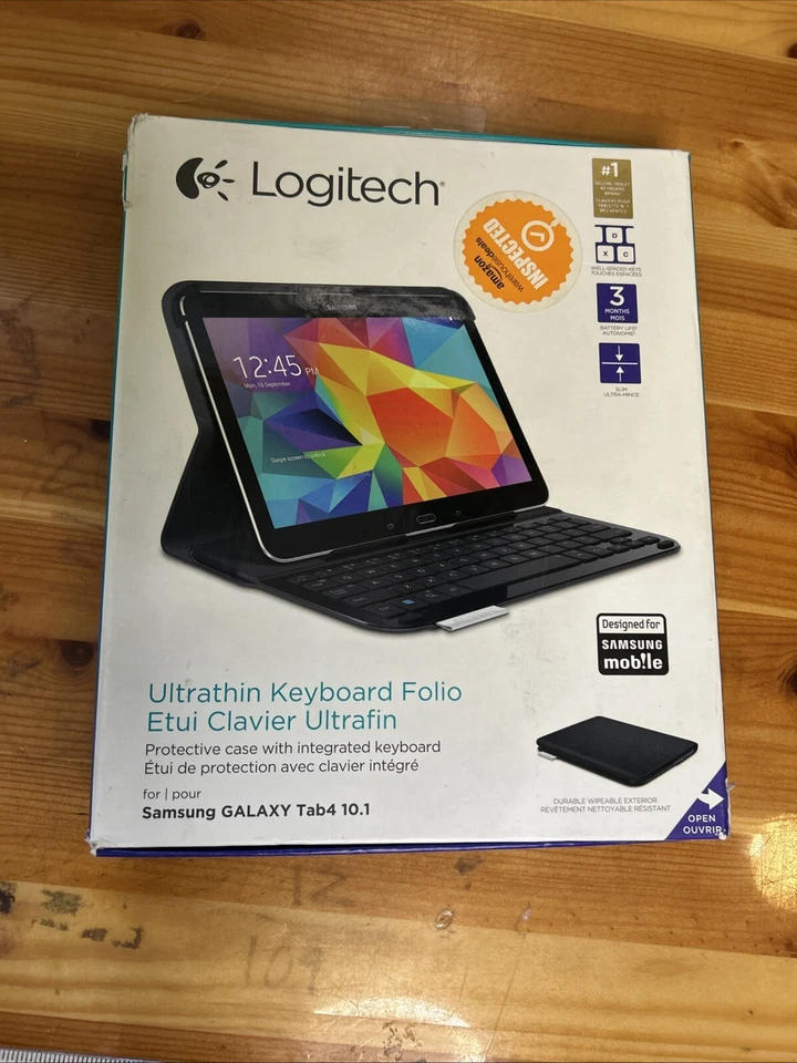 New Logitech Ultrathin Keyboard Folio for Samsung Galaxy Tab 4 10.1 (920-006386) - Image 3 of 4