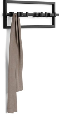 Umbra Cubiko Wall Mounted Modern, Sleek, Space-Saving with Retractable Hooks