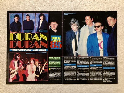 DURAN DURAN 1985 TAYLOR LE BON Clipping Poster Swedish Music