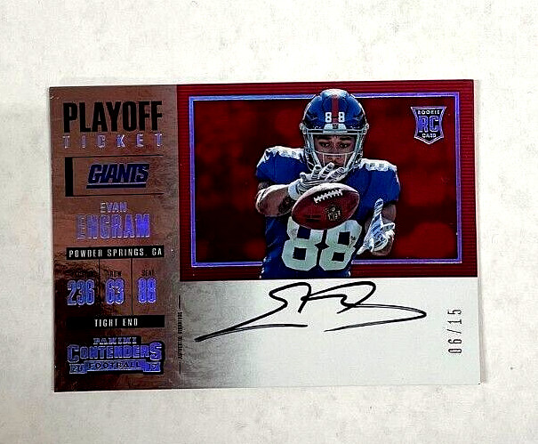 Evan Engram Panini Contenders #364 Autograph-Playoff Ticket