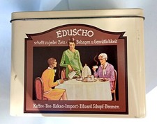 Blechdose - Eduscho Ca. 70er Jahre gebraucht Sammlerst&uuml;ck 15*10*12 c Rarit&auml;t 114