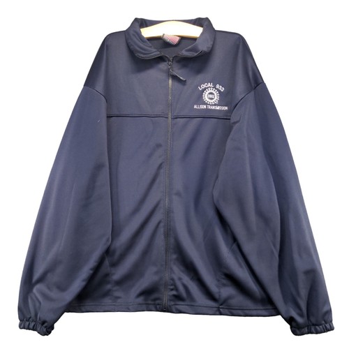 Blue full zip jacket with front pockets, red “LOCAL 933” and white “Allison Transmission” text on chest.