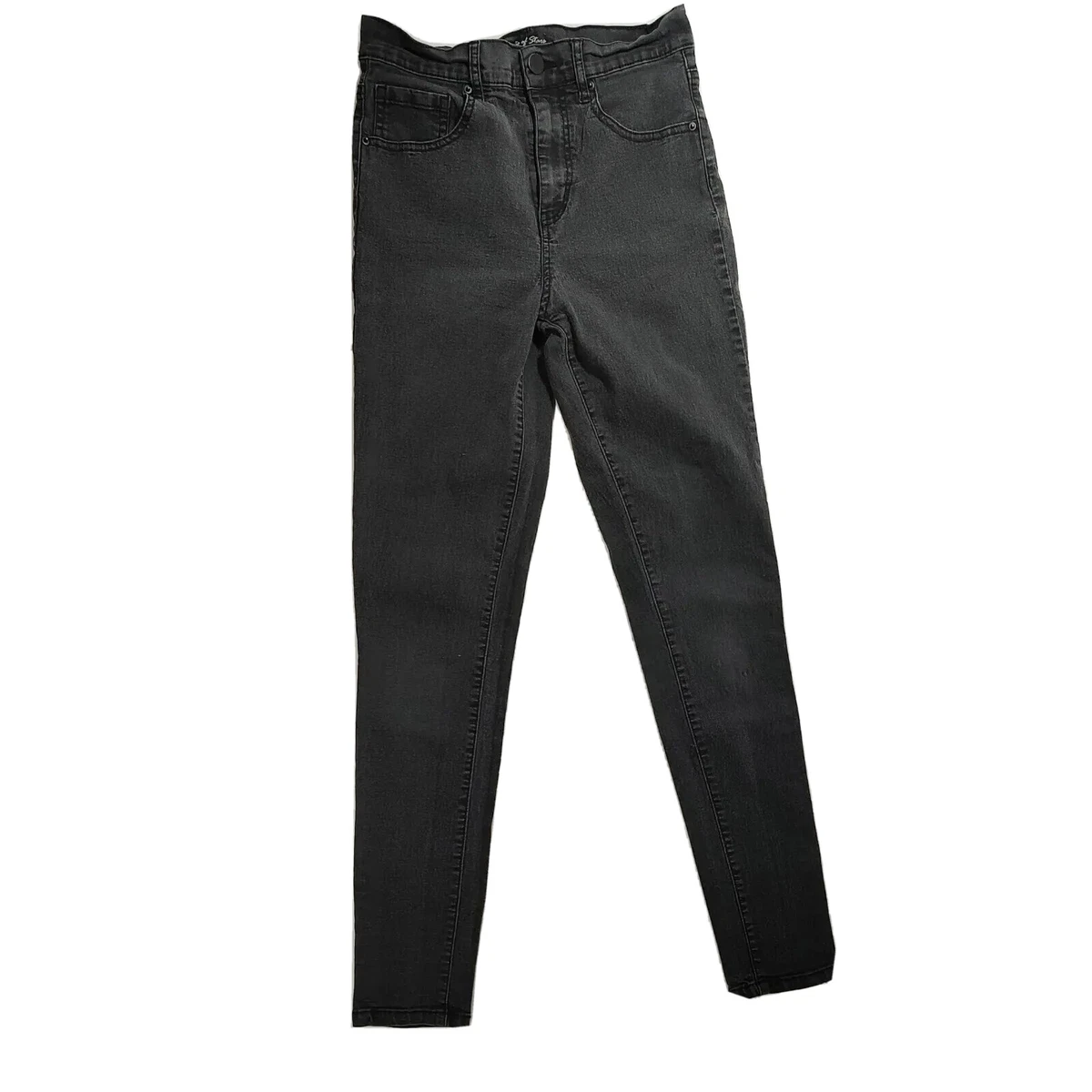 Rio Of The Stars Jeans Women Size 25 Black Skinny Charcoal Washed Denim