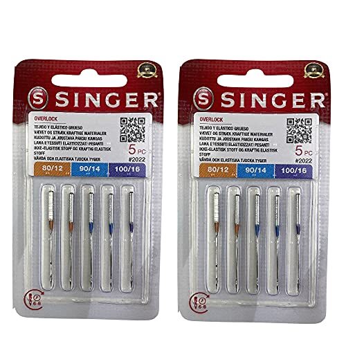 Singer Confezione da 2 Aghi per Overlock Singer 2022 ELx705 per Macchina (g8m)