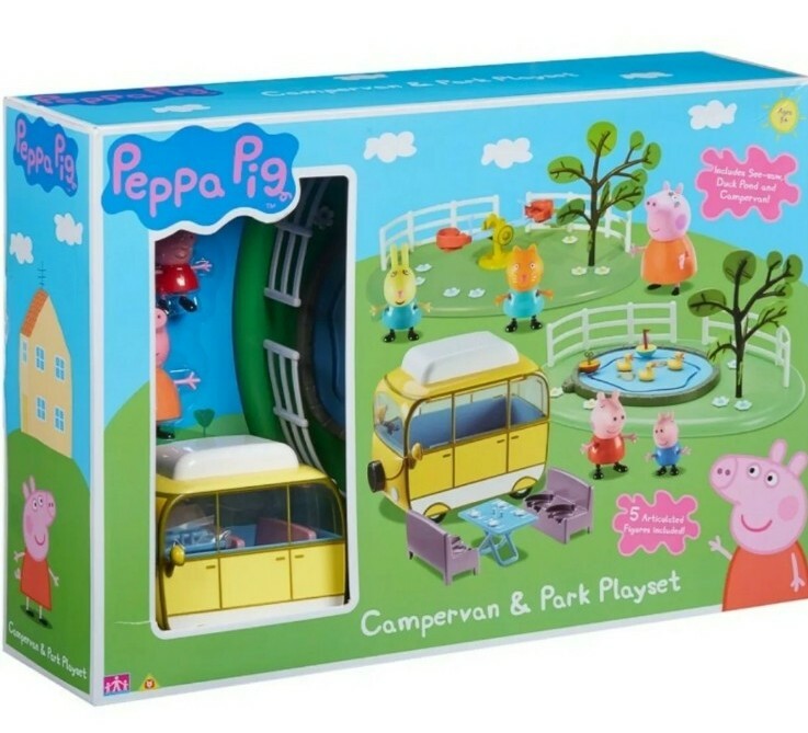 peppa pig campervan and park playset