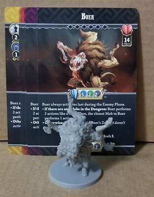 Massive Darkness 2 BUER Roaming Monster Mini & Cards (CMoN)