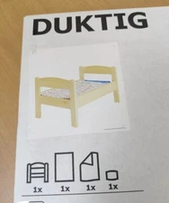 IKEA DUKTIG Doll Bed With Bed linen Set - New (Doll Cat or Dog Bed) 705.892.23