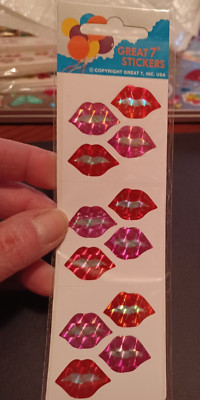 Vintage Great 7 Holographic Stickers Pack Different Styles ONE PACK