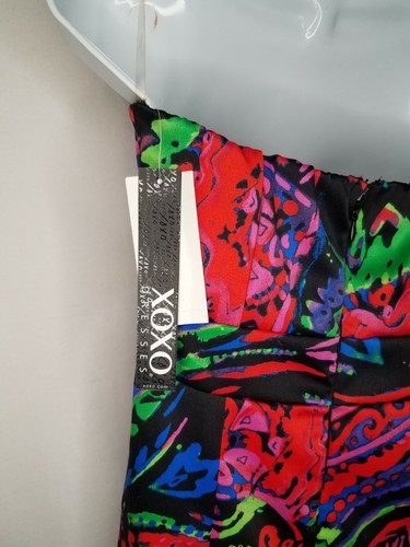 NEU NEU MIT ETIKETT XOXO Junior trägerloses helles Partykleid Größe 5 rot grün blau pink  - Bild 6 von 10