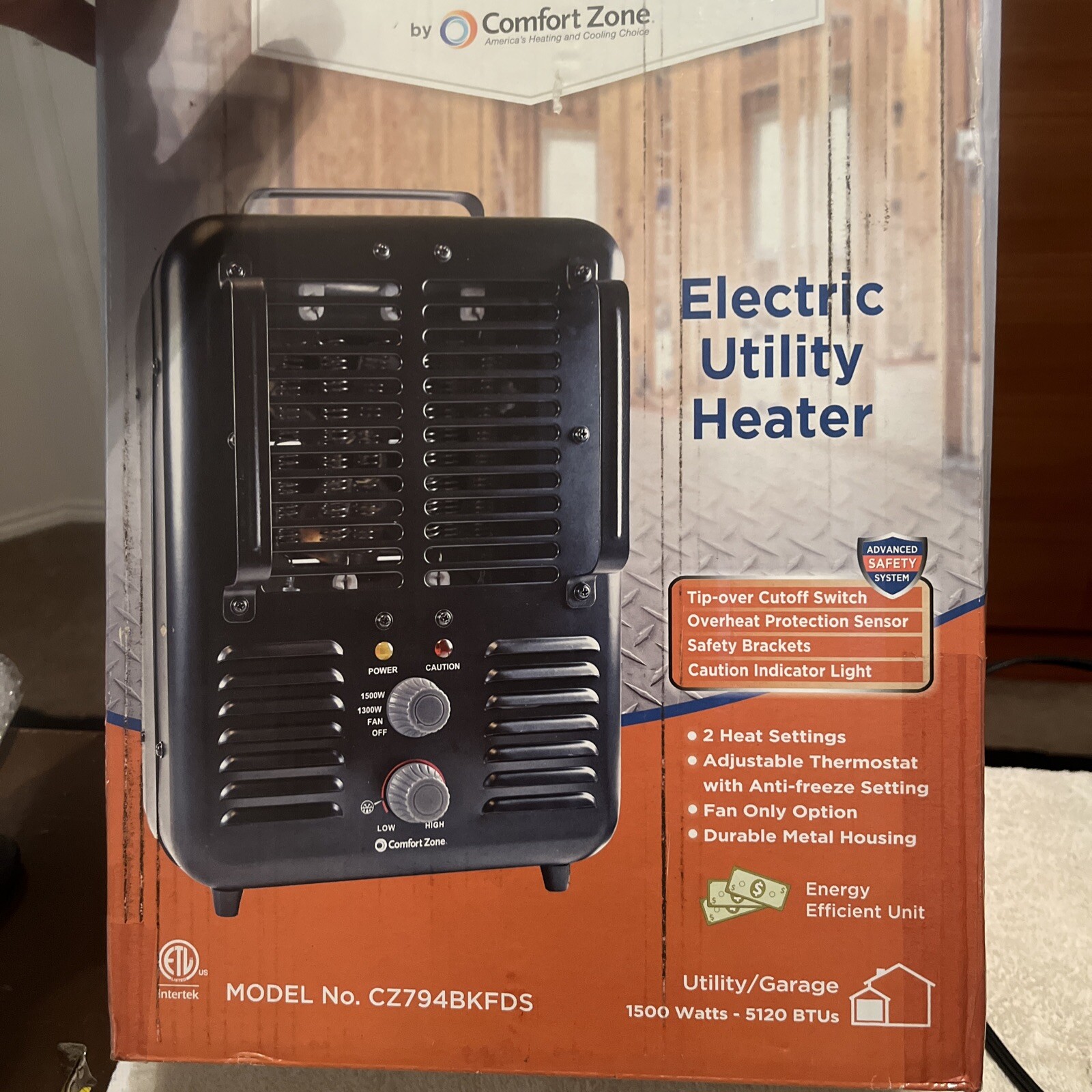 Powergear electric utility heater Model CZ794BKFDS | eBay