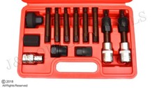 Alternator Pulley Decoupler 13-piece Socket Set Pulley Removal Tool Kit Alternator Pulley Decoupler 13-piece Socket Set Pulley Removal Tool Kit