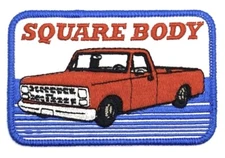 Square Body Chevy Truck Red Patch Iron Sew On Vintage Style Retro Cap Hat