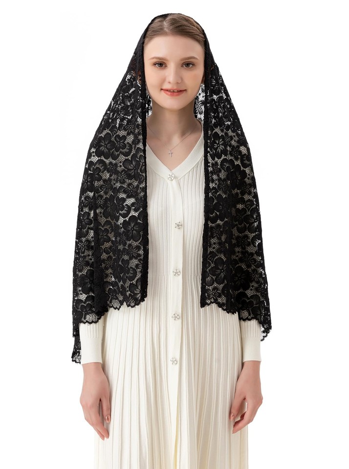 Shawl Wraps For Women Chapel Veil Scarf Catholic Church Veils Lace