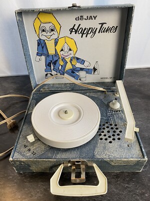 Vintage Antique 70s DeJay Model SP-11 Happy Tunes 45-33 Record