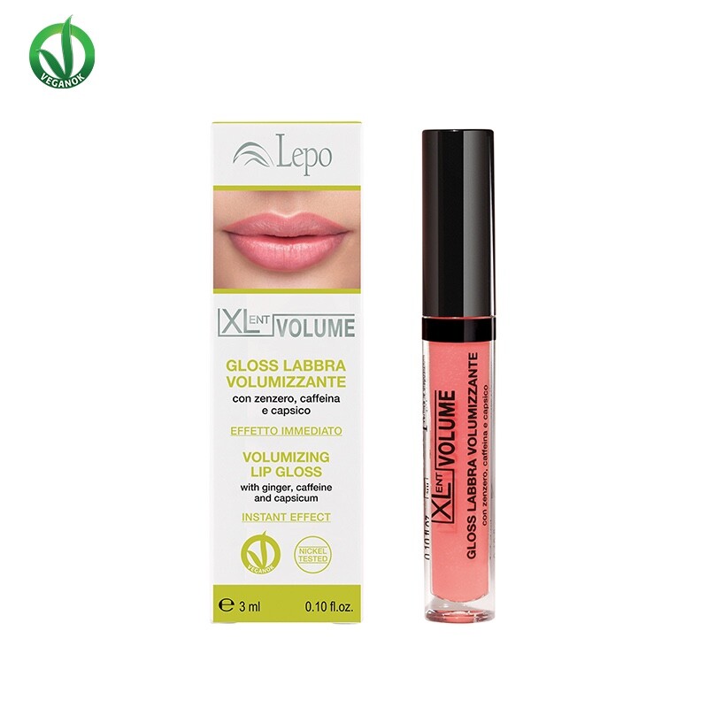 Lepo LIP GLOSS VOLUME Naturale Effetto Immediato VOLUMIZZANTE Color Labbra Vegan