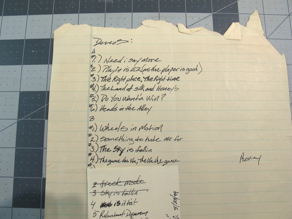 vtg rap hip hop - Rhyme Syndicate original handwritten notes Nat
