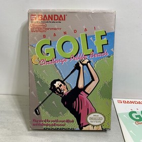 Bandai Golf Challenge Pebble Beach Nintendo NES CIB Complete In Box VERY CLEAN!!