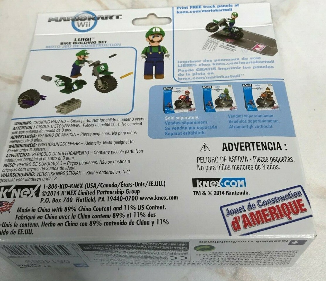 KNEX Mario Kart Luigi Bike Building set 38002~Brand NEW~ | eBay UK