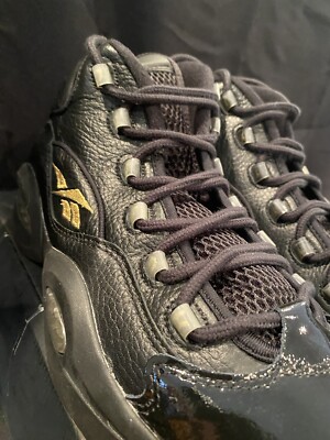Reebok Question Mid Iverson New Years Eve 2012 Black Gold Mens