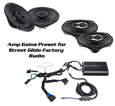 Hertz SX165NEO SX690NEO Speakers + Amp For Harley Davidson  Street Glide (HSP2)