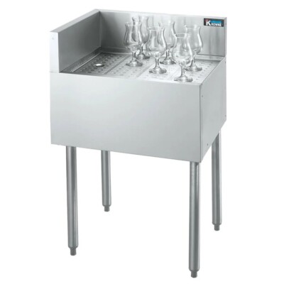 NEW Under Back Bar Drainboard Krowne KR21-C24L Corner Stainless Steel NSF #8802