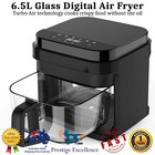 Healthy Choice 6.5L Glass Digital Air Fryer Oven 1400W Turbo Air Technology NEW