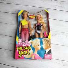 Barbie Ken Doll Set She Said Yes Swimsuit Retired Collectible Blonde Blue Eyes