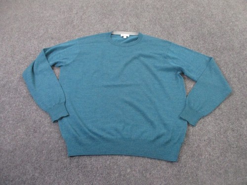 Peter Millar Sweater Mens L Blue Merino Wool Silk Golf Pullover Jumper Business - Picture 2 of 9