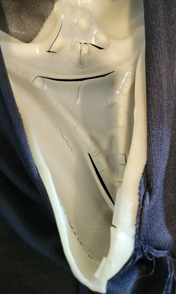 Scream Halloween Costume Long Face Ghost Face Mask With Hood Black No Nose - Image 4 of 4