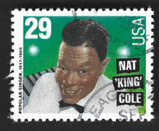 Scott#2852 29c NAT 'KING' COLE with black CDS cancel - (A-1)