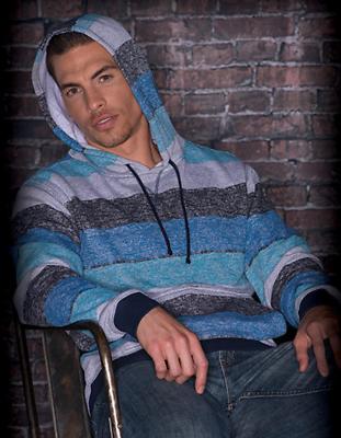 Burnside 8603 | Herren Sweatshirt Printed Striped Marl Pullover