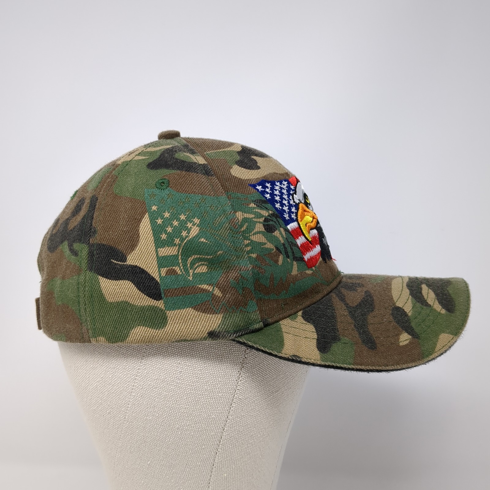American Flag Eagle Strapback Hat Multicolor One … - image 5