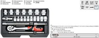 "Yato Werkzeug Satz Sortiment Werkzeugkasten Xs 3/8\" Typ2 22-Tlg YT-38561"