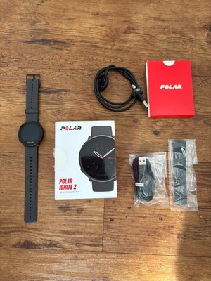 Polar Ignite 2 GPS-Uhr - Schwarz/Perlmutt mit OVP - teilweise noch ungeöffnet