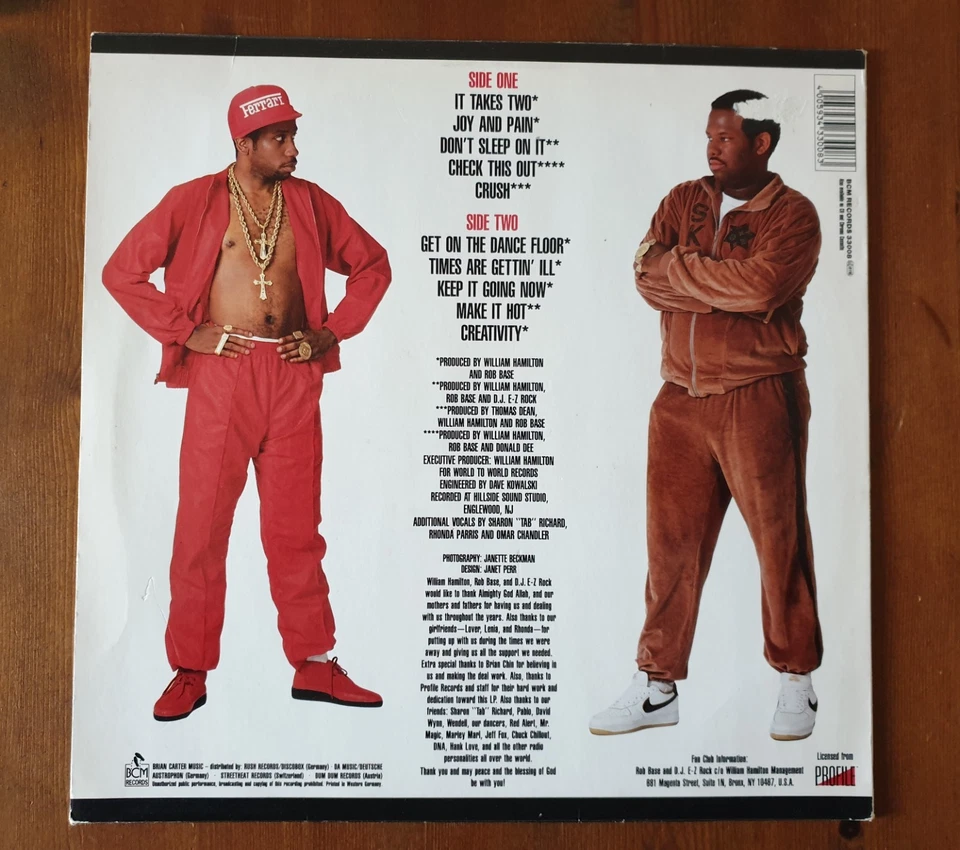 ROB BASE & DJ E-Z ROCK - It Takes Two Vinyl LP - Bild 2 von 4