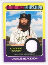 2024 TOPPS HERITAGE HIGH CLUBHOUSE COLLECTION CHARLIE BLACKMON COLORADO ROCKIES