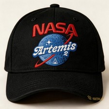 NASA Artemis 2 Mission Logo Embroidered Baseball Cap - Space Agency Men Dad Hat