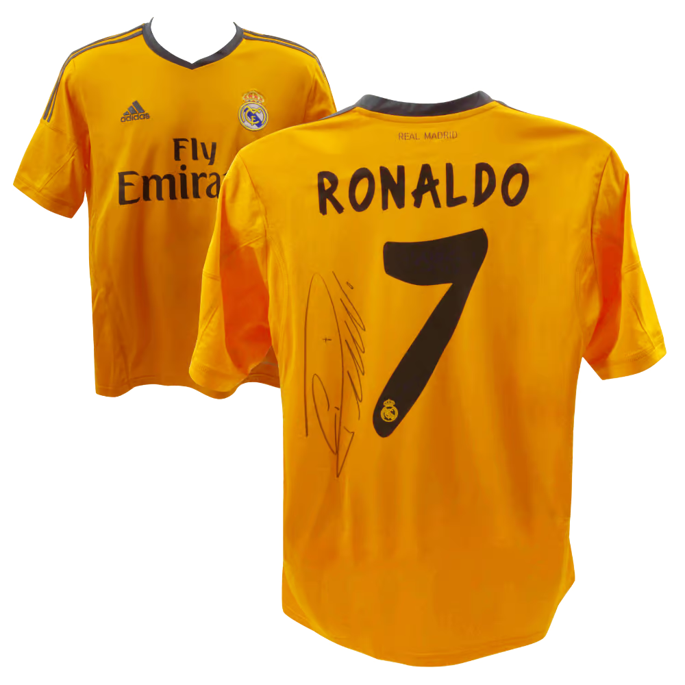 Cristiano Ronaldo Signed Real Madrid FC Away Soccer Jersey