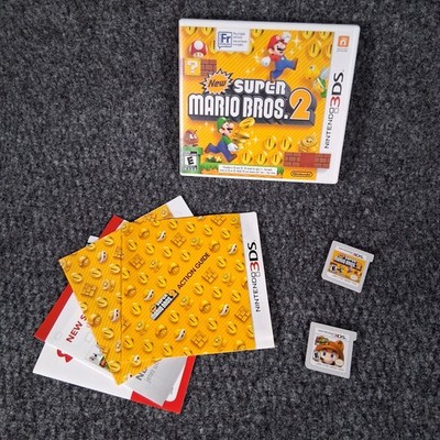 Nintendo 3DS Game Bundle - New Super Mario Bros. 2 2012 CIB & 3D Land Cart. 2011