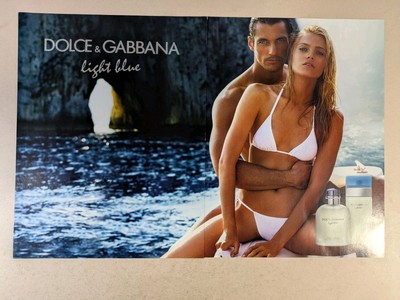 Dolce und Gabbana hellblau Parfum Aftershave 2011 Papier Magazin Werbung