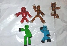 Zing Stikbots Lot Of 5 Figures(2 Pets 3 People)