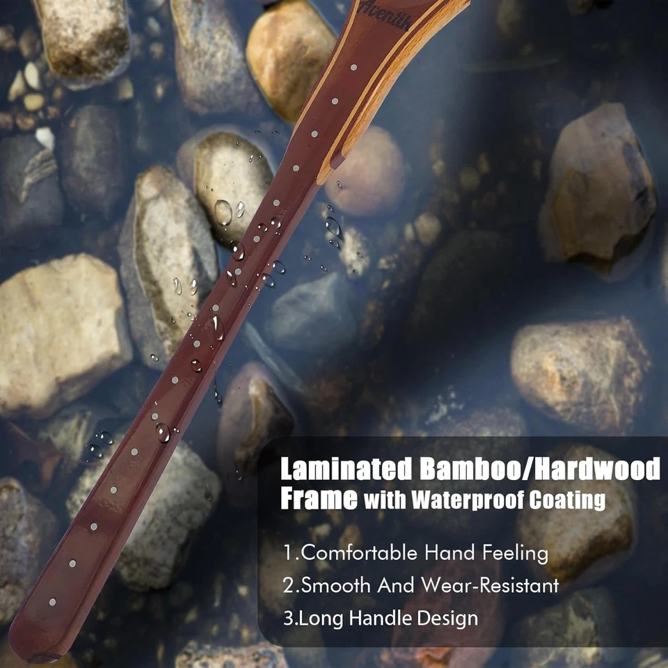 Red de pesca con mosca red de aterrizaje red de madera malla de goma suave red de trucha agua dulce... Foto 2 de 4