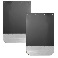Pair Universal Mud Flaps w/Stainless Steel Plates for Semi-Truck Trailer Truc...