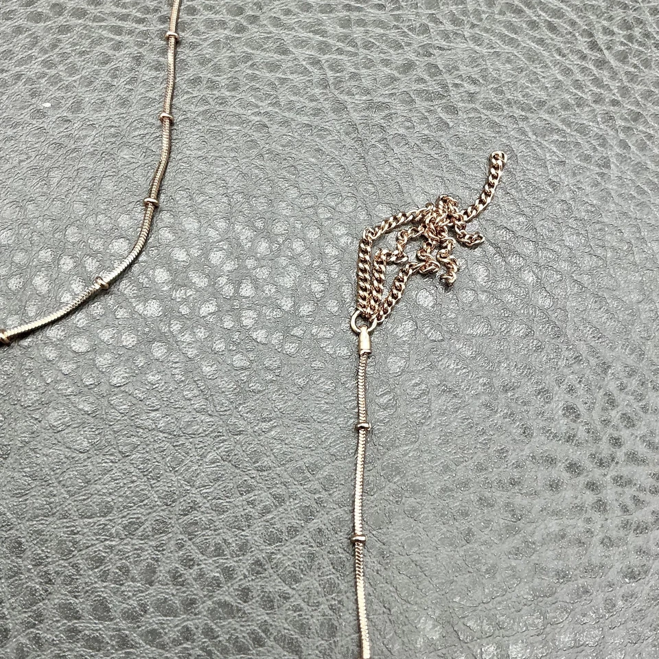 Collar LOFT Lariat Tono Oro Rosa Cadena Gota Y Para Mujer Moderno Diseñador Joyería Foto 4 de 4