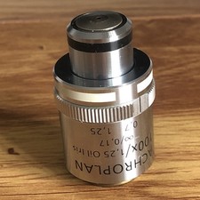 Zeiss 100x 1.25 Iris Achroplan Oil Immersion Mikroskop Objektiv 44 00 86