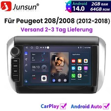 Per Peugeot 208/2008 2012-2018 Carplay Android14 Autoradio GPS Navi BT FM 2+64GB