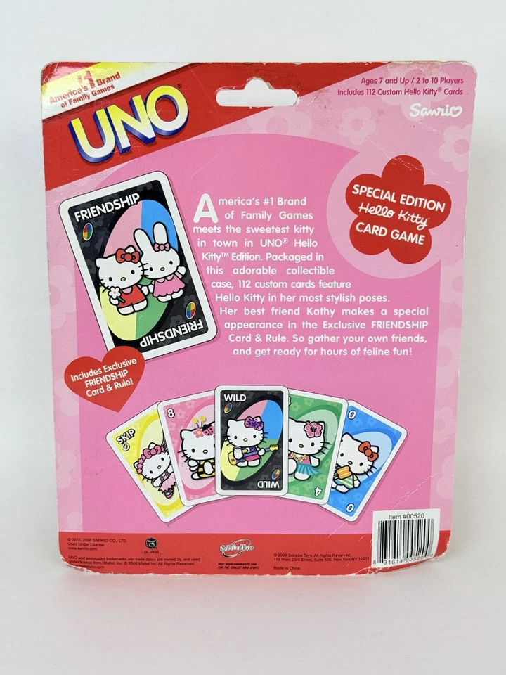 Hello Kitty Uno Card Game 2006 Collector Logo Case Sanrio Sababa Cards BRAND NEW - Image 2 of 4