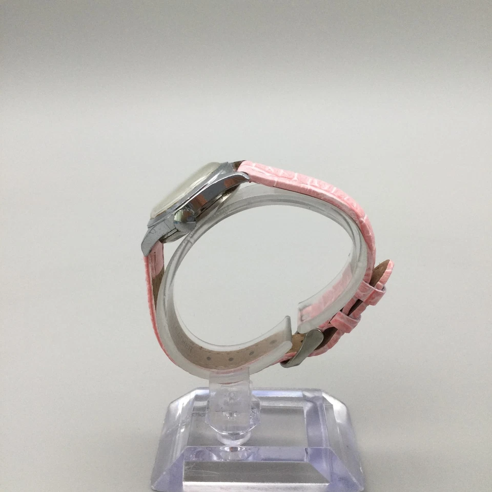 Reloj Manual Bradley Vintage 26mm Correa Cuero Rosa Mujer Acero Inoxidable Trasero Foto 3 de 4