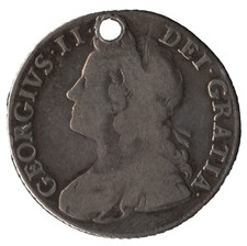 1741 George II Silver Shilling – British – Milled Coin