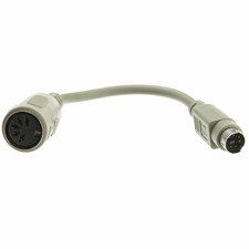 AT to PS/2 Keyboard Adapter AT Din 5-pin Female PS2 Mini-Din 6-pin Male